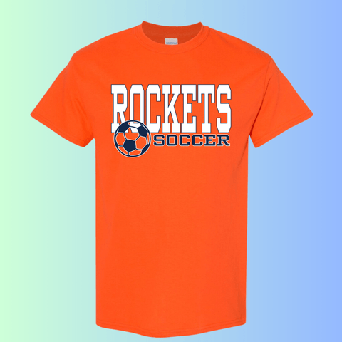 dBoldTees & DTF Transfers Rochester Rockets Soccer Gildan Apparel - RR001 T-Shirt 5000 / Adult Small / Orange