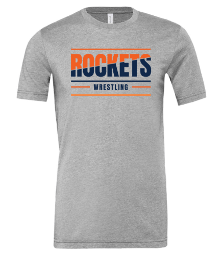 dBoldTees & DTF Transfers Rochester Rockets Wrestling Bella + Canvas Jersey T-Shirt - TS023 Adult Small / Gray