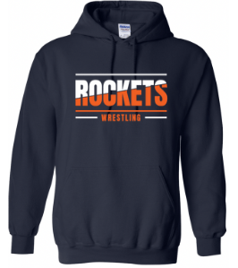 dBoldTees & DTF Transfers Rochester Rockets Wrestling Gildan Heavy Blend Hooded Sweatshirt - TS023