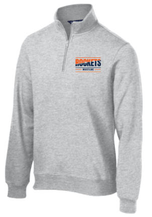 dBoldTees & DTF Transfers Rochester Rockets Wrestling Sport Tek 1/4-Zip Sweatshirt - TS023 Adult Small / Gray