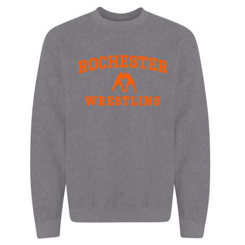 dBoldTees & DTF Transfers Rochester Wrestling Gildan Crewneck Sweatshirt - TS031 Youth XS / Gray