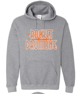 dBoldTees & DTF Transfers Rocket Drumline Hooded Sweatshirt 18500 - TS018 Youth XS / Gray