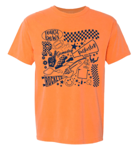 dBoldTees & DTF Transfers Rockets Football Gameday Comfort Colors 1717- RR001 Adult Small / Melon