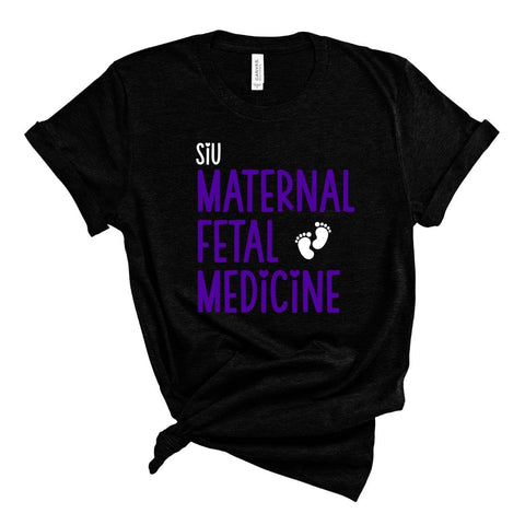 dBoldTees & DTF Transfers SIU Maternal Fetal Medicine with tiny feet & hearts Design 9 T-Shirt / XS / Black