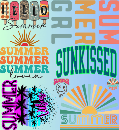 dBoldTees & DTF Transfers Summer - Mini Gang Sheet 22" x 24" MGSSM002