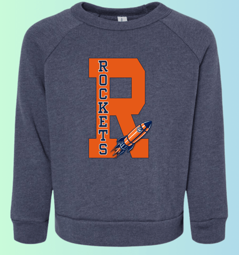 dBoldTees & DTF Transfers Toddler Crewneck Rochester Rockets Bella + Canvas 3901T DS012 - RR001 2T / Navy