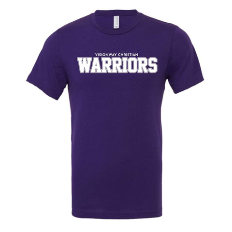 dBoldTees & DTF Transfers Visionway Warriors Block Bella + Canvas T-Shirt  - FR013 Youth XS / Purple