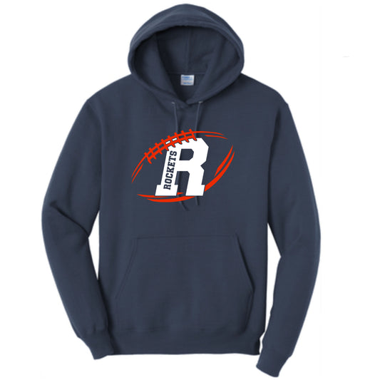 Gildan - Heavy Blend™ Hooded Sweatshirt Navy Rocket Football
