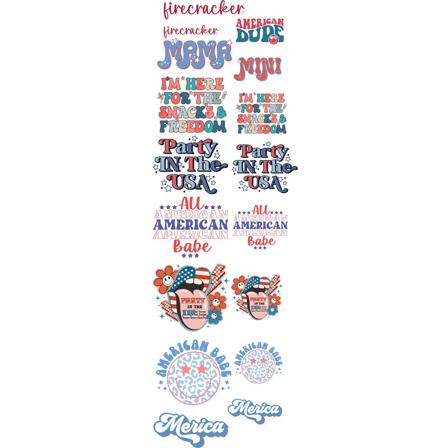 dBoldTees 4th of July Pre-Made Gang Sheet