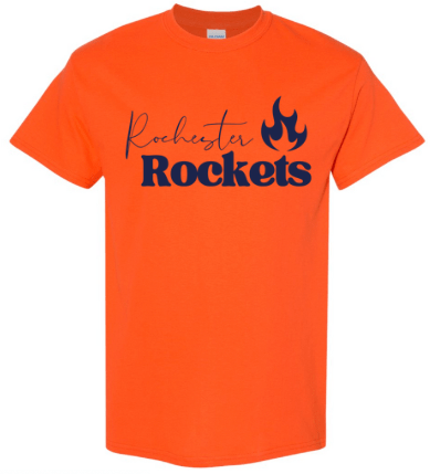 dBoldTees & DTF Transfers Adult Rochester Flame PTO Gildan T-Shirt - FR008 Adult Small / Orange