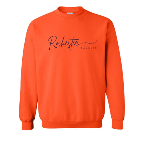 dBoldTees & DTF Transfers Adult Rochester Line PTO Gildan Crewneck Sweatshirt - FR008 Adult Small / Orange
