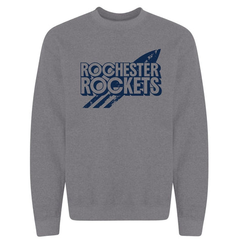 dBoldTees & DTF Transfers Adult Rochester Rockets PTO Gildan Crewneck Sweatshirt - FR008 Adult Small / Gray