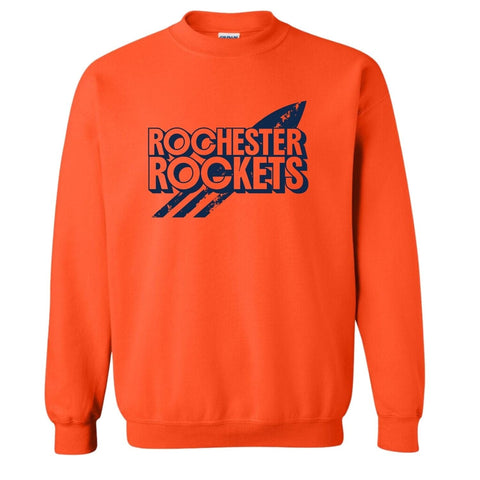 dBoldTees & DTF Transfers Adult Rochester Rockets PTO Gildan Crewneck Sweatshirt - FR008 Adult Small / Orange