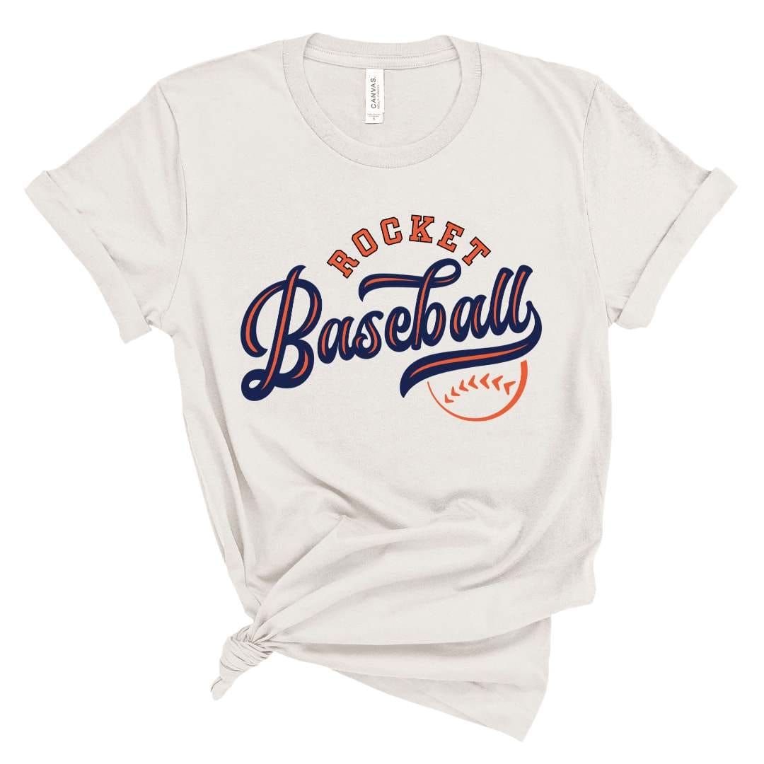 3001 vintage white Adult Unisex Bella + Canvas - Rocket Baseball - Vintage White