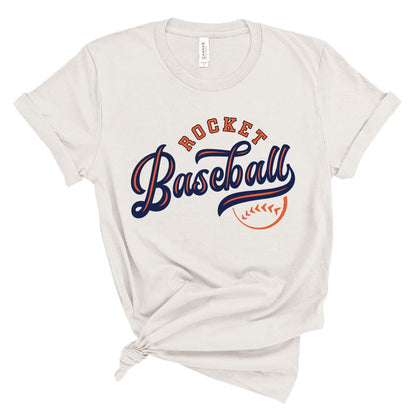 3001 vintage white Adult Unisex Bella + Canvas - Rocket Baseball - Vintage White