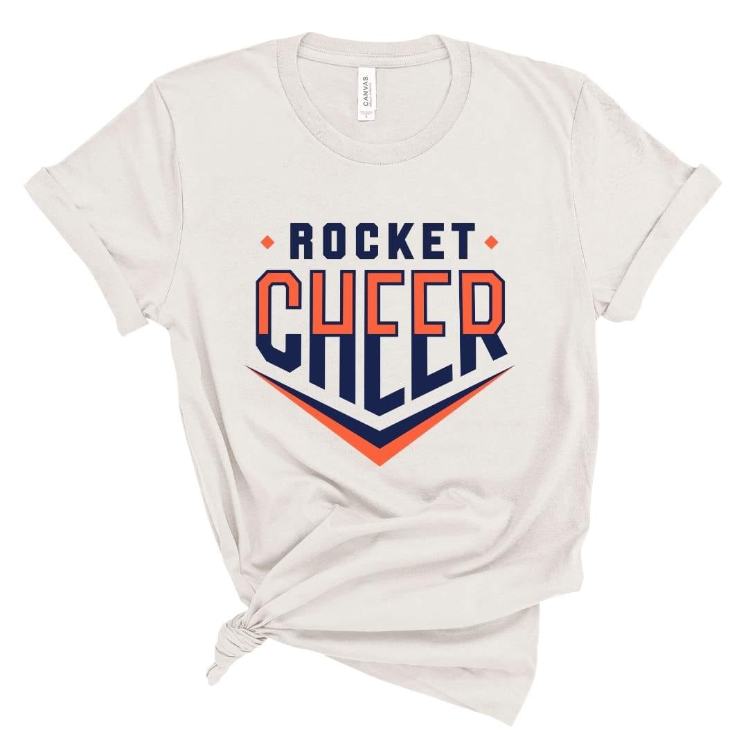 3001 athletic heather Adult Unisex Bella + Canvas - Rocket Cheer XS / Vintage White