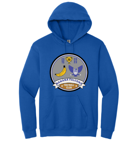 dBoldTees & DTF Transfers Banana Falcon Soccer Heavy Blend Hoodie 18500 - TS017 Youth XS / Royal