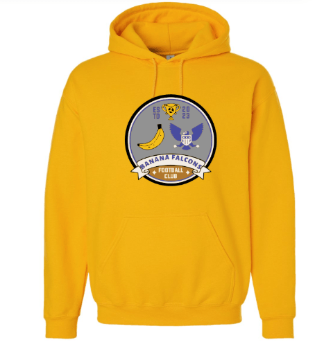 dBoldTees & DTF Transfers Banana Falcon Soccer Heavy Blend Hoodie 18500 - TS017 Youth XS / Yellow