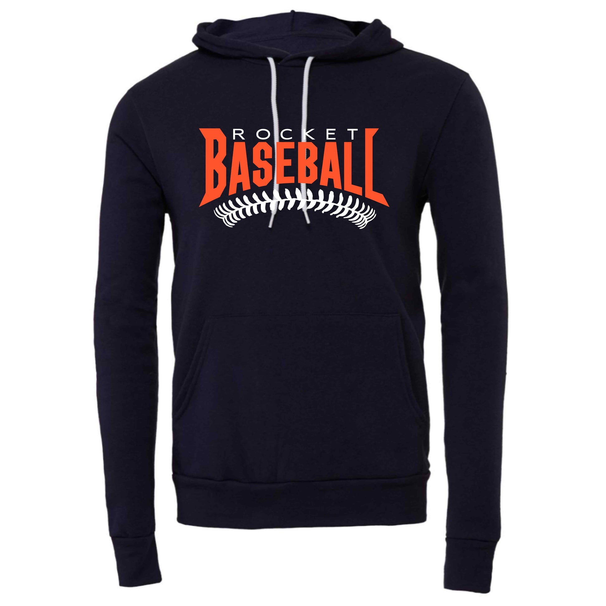 dBoldTees & DTF Transfers Bella + Canvas Hooded Sweatshirt Rocket Baseball - FR002 Adult Small / Navy