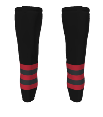 dBoldTees & DTF Transfers Benders Black Sublimated Hockey Socks - TS026 S/M