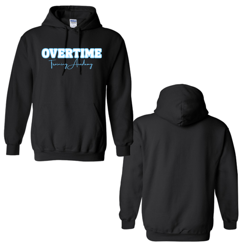 dBoldTees & DTF Transfers Black Overtime Training Academy 3 Gildan Hooded Sweatshirt - FR012 2T