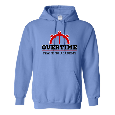 dBoldTees & DTF Transfers Blue Overtime Training Academy Logo 7 Gildan Hooded Sweatshirt - FR012 Youth XS
