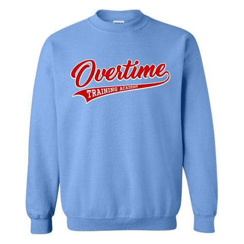 dBoldTees & DTF Transfers Blue Overtime Training Academy Script Garments - FR019 Youth XS / Gildan Crewneck Sweatshirt