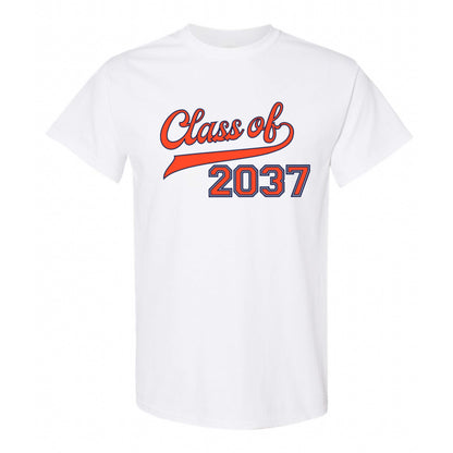 dBoldTees & DTF Transfers Class of 2037 Adult Unisex Gildan Heavy Cotton T-Shirt Design 1 Small / White