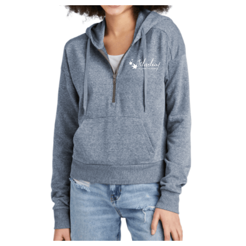 dBoldTees & DTF Transfers District Women’s Perfect Tri-Fleece 1/2-Zip Pullover - DT1311 - TS008 Adult Small / Navy Frost