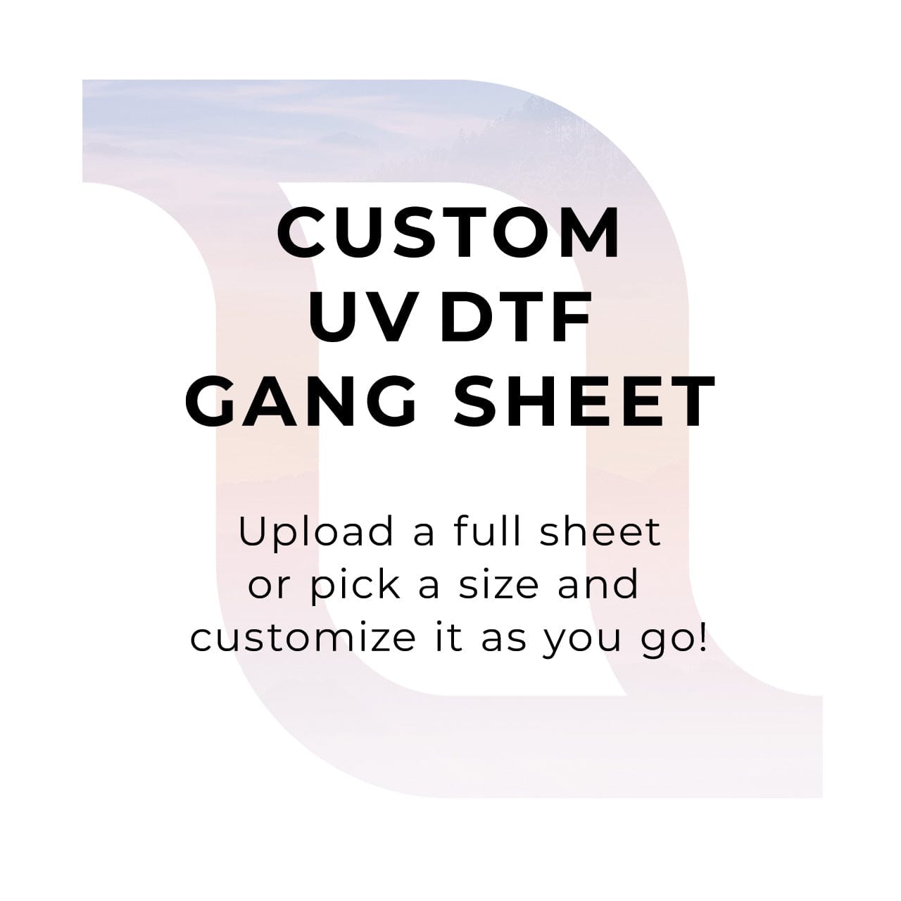 dBoldTees DTF Transfer Custom UV DTF Gang Sheet