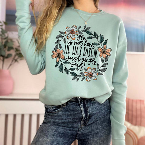 dBoldTees DTF Transfer DTF TRANSFER - 10020 He Has Risen Color Option 1