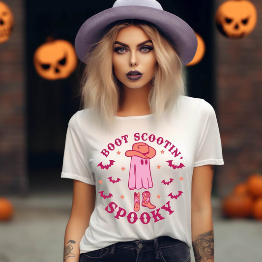 dBoldTees DTF Transfer DTF TRANSFER - Boot Scootin' Spooky Pink 8125