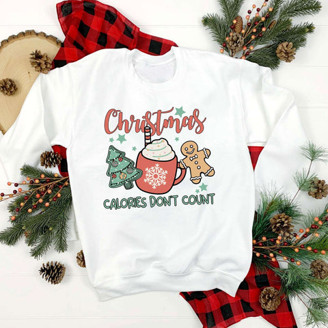 dBoldTees DTF Transfer DTF TRANSFER - Christmas Calories Don't Count 5024