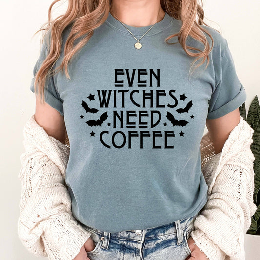 dBoldTees DTF Transfer DTF TRANSFER -  Even Witches Need Coffee 93840