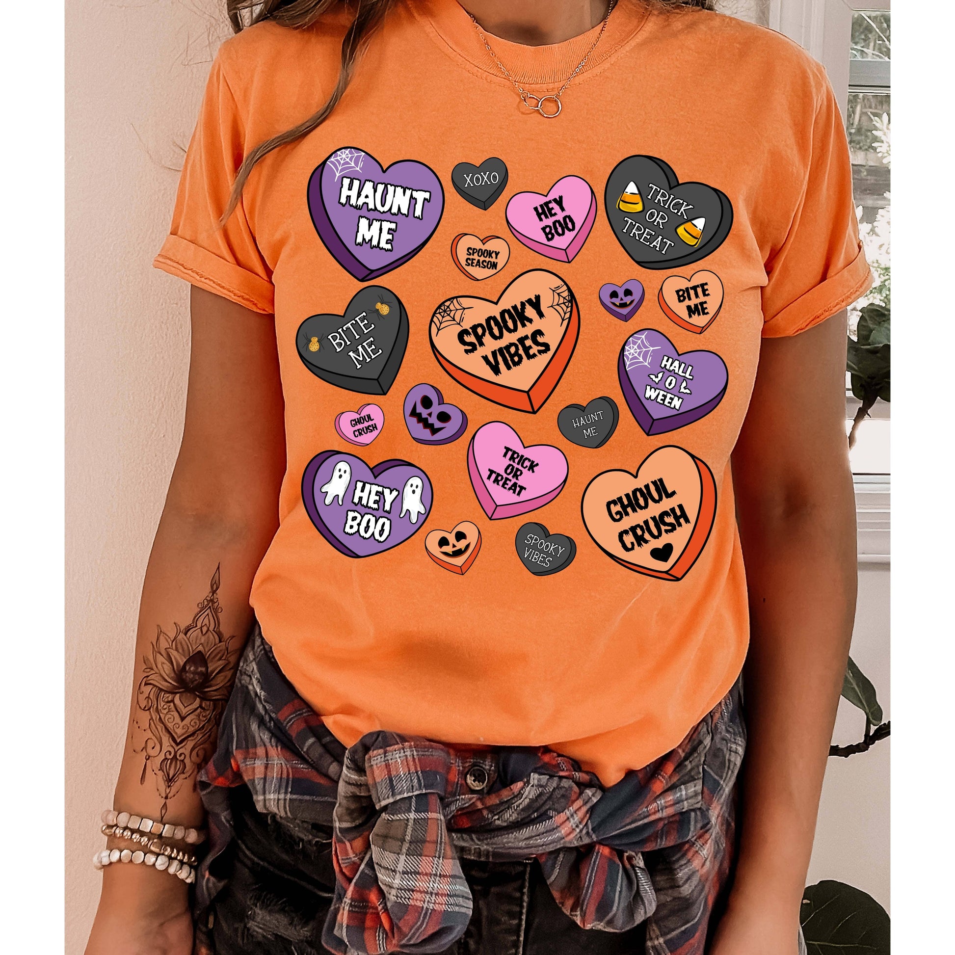 dBoldTees DTF Transfer DTF TRANSFER -  Halloween Conversation Hearts 93851