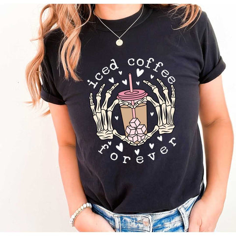 dBoldTees DTF Transfer DTF TRANSFER - Iced Coffee Forever White Type 9029
