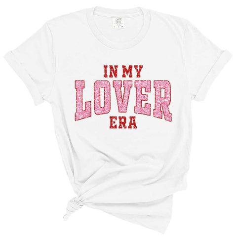 dBoldTees DTF Transfer DTF TRANSFER - In My LOVER Era Pink/Red Faux Sequin 9009