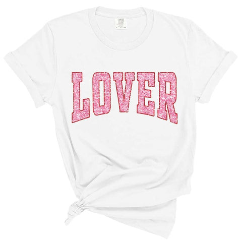 dBoldTees DTF Transfer DTF TRANSFER - Lover Pink with Red Outline Faux Sequin 9013