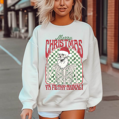dBoldTees DTF Transfer DTF TRANSFER - Merry Christmas Ya Filthy Animal 8138