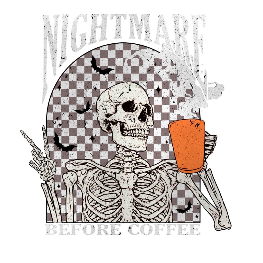 dBoldTees DTF Transfer DTF TRANSFER - Nightmare Before Coffee 7040