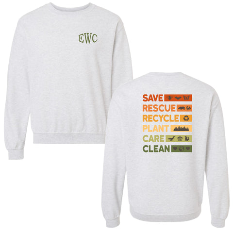 dBoldTees & DTF Transfers Environmental Wellness Club Crewneck Sweatshirt  - FR014 Adult Small