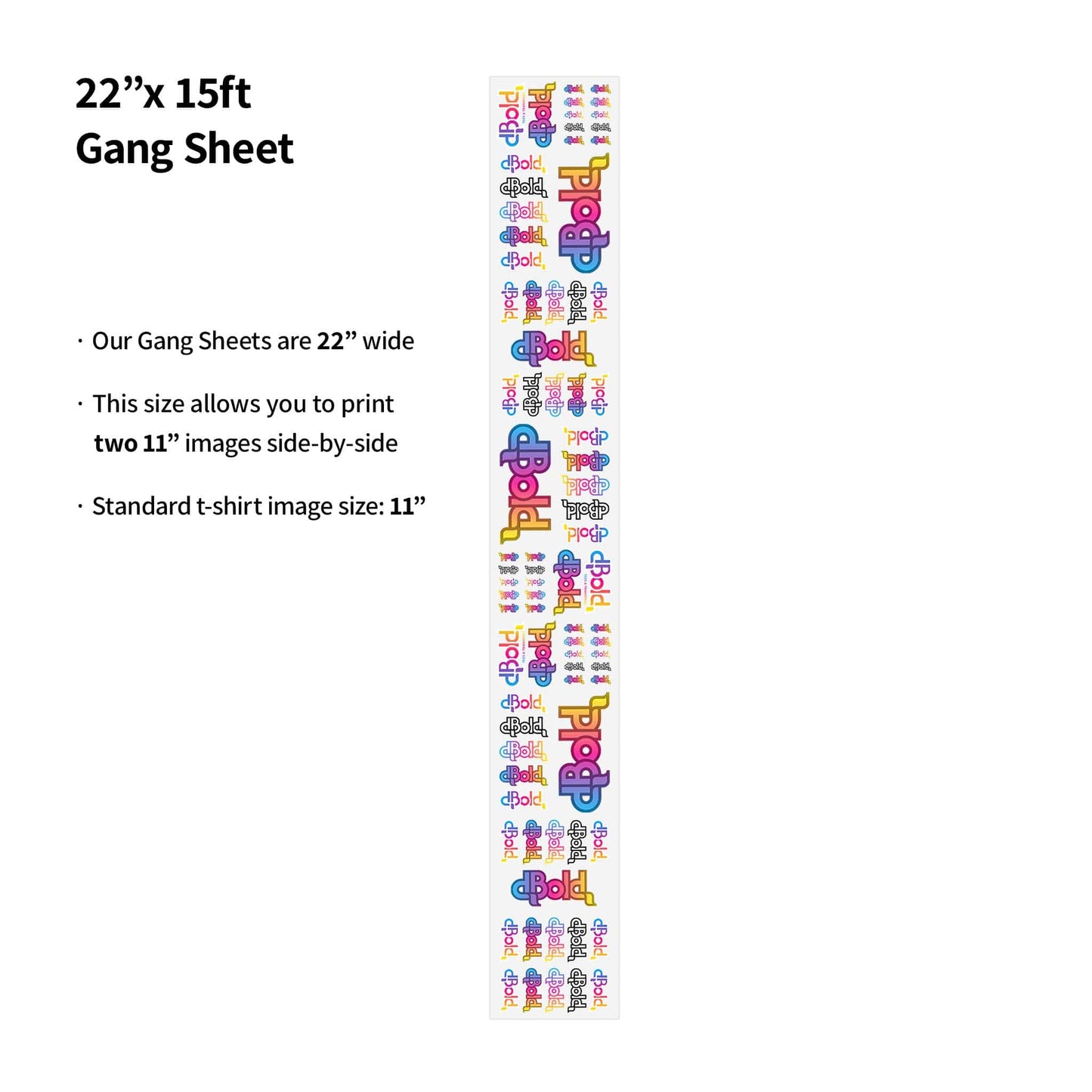 dBoldTees Gang Sheet Gang Sheet Builder 22 in X 180 in