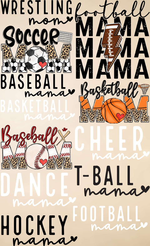 dBoldTees Gang Sheet Pre-Made 22'' x 36" Direct-to-Film Gang Sheet - DOLLAR DEAL! Sporty Mama