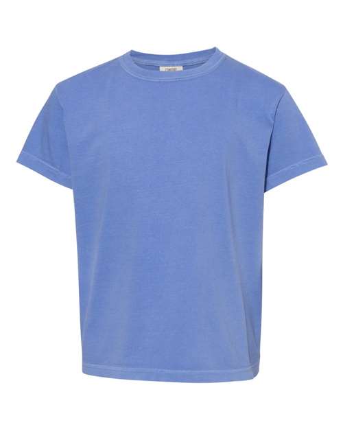 Comfort Colors Garment-Dyed Youth Heavyweight T-Shirt Flo Blue / XXS