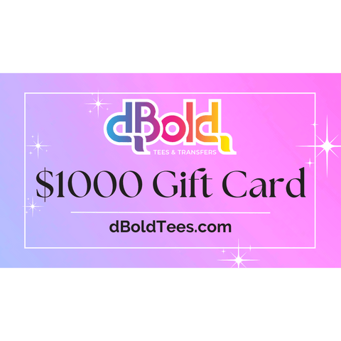 dboldtees Gift Card $1000 dBoldTees Gift Card $1000.00
