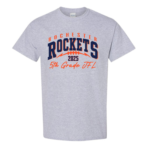 dBoldTees & DTF Transfers Gray 5th Grade JFL Gildan Heavy Cotton T-Shirt - TS030 Youth XS