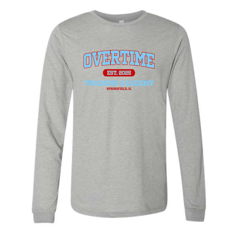 dBoldTees & DTF Transfers Gray Overtime Training Academy Est. 2025 Garments - FR019 Youth XS / Bella + Canvas Long Sleeve