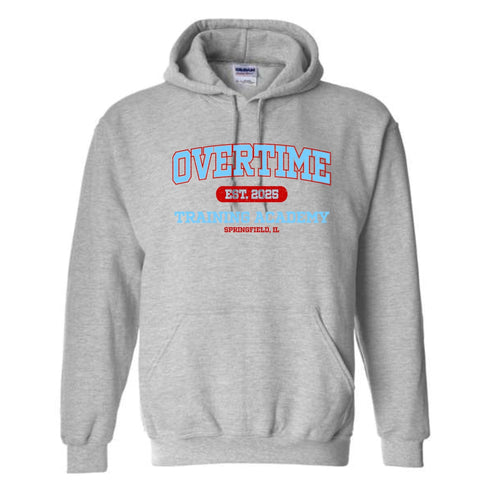 dBoldTees & DTF Transfers Gray Overtime Training Academy Est. 2025 Garments - FR019 Youth XS / Gildan Hoodie Sweatshirt