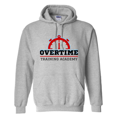 dBoldTees & DTF Transfers Grey Overtime Training Academy Logo 5 Gildan Hooded Sweatshirt - FR012 2T