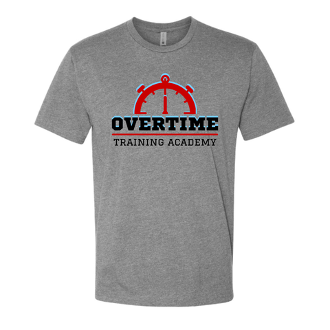 dBoldTees & DTF Transfers Grey Overtime Training Academy Logo 5 Next Level T-Shirt - FR012 2T